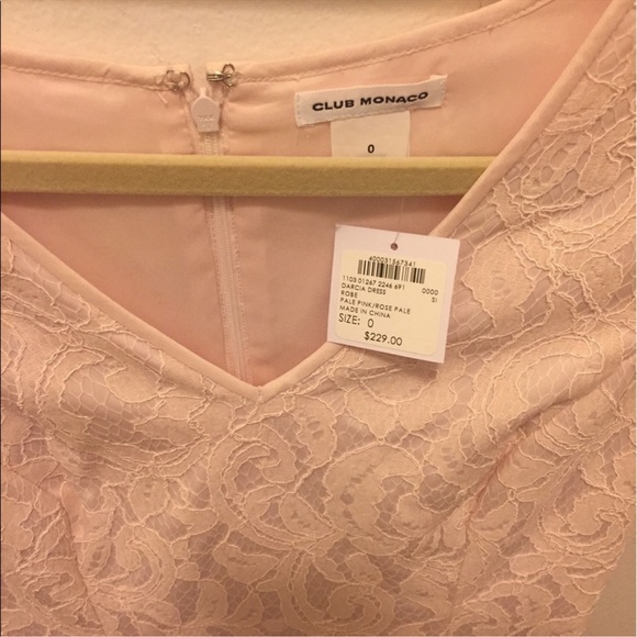 Club Monaco The Darcia Lace Dress Blush Pink - Picture 3 of 3